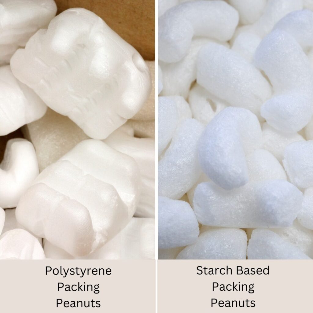Starch-based peanuts