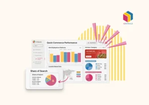 Ecommerce analytics dashboard analyzing inventory data and buying trends for 2025