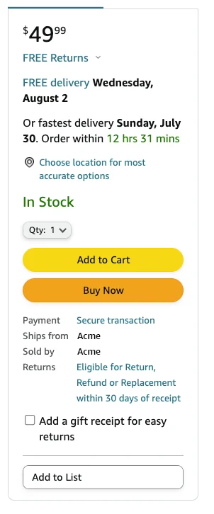 buy box data on Amazon