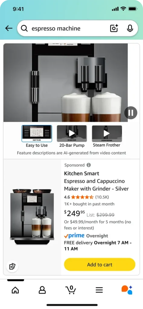 Sponsored ads and products on Amazon